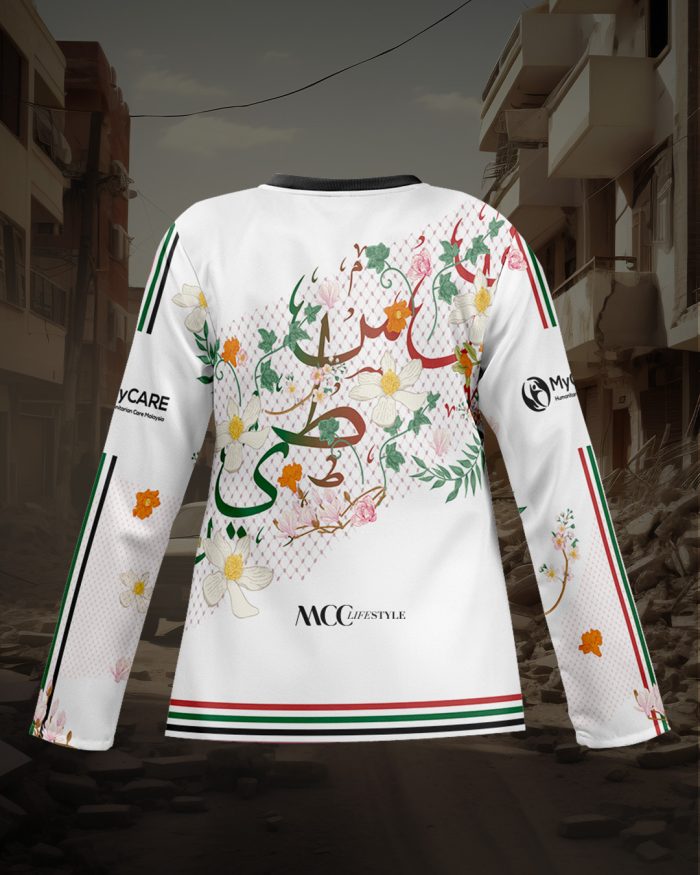 Jersey MCC Lifestyle X MyCare Kids Long Sleeve – Palestine Khat White - Image 2