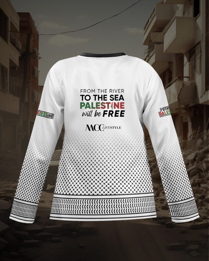 Jersey MCC Lifestyle X MyCare Kids Long Sleeve – Keffiyeh White - Image 2