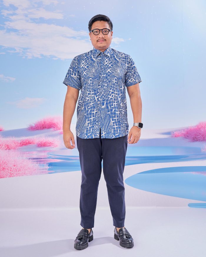 Baju Kemeja Batik Sultan 7.0 - Azka Cobalt Blue