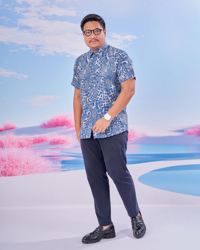Baju Kemeja Batik Sultan 7.0 - Azka Cobalt Blue - Image 2