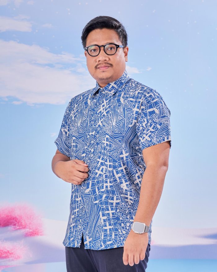 Baju Kemeja Batik Sultan 7.0 - Azka Cobalt Blue - Image 3