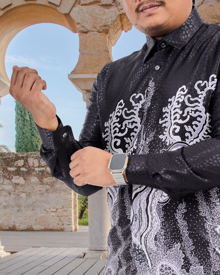 Baju Kemeja Batik Sultan 6.0 - Lestari Jade Black - Image 2