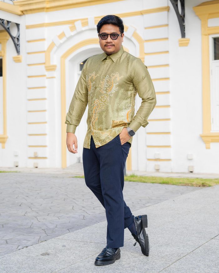 Baju Kemeja Batik Sultan 6.0 - Lestari Olive Green