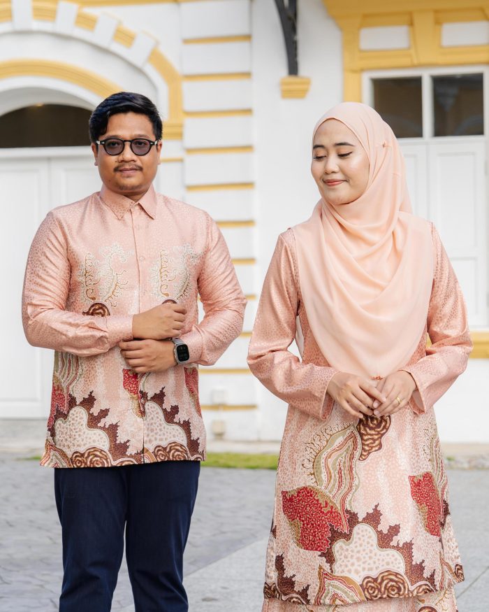 Baju Kemeja Batik Sultan 6.0 - Lestari Pastel Peach - Image 6