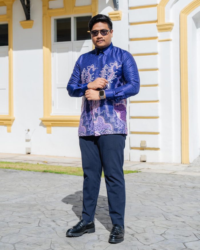 Baju Kemeja Batik Sultan 6.0 - Lestari Violet Purple