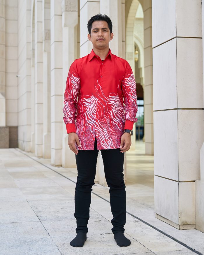 Baju Kemeja Batik Sultan 10.0 - Perdana Candy Crimson