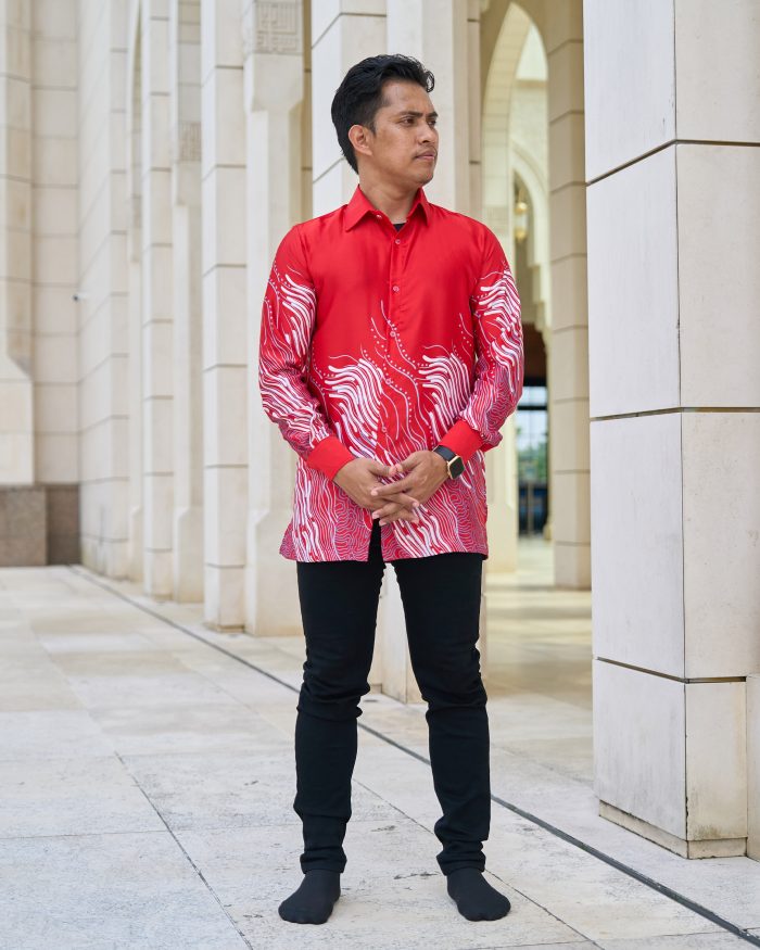 Baju Kemeja Batik Sultan 10.0 - Perdana Candy Crimson - Image 3