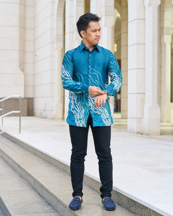 Baju Kemeja Batik Sultan 10.0 - Perdana Crystal Teal