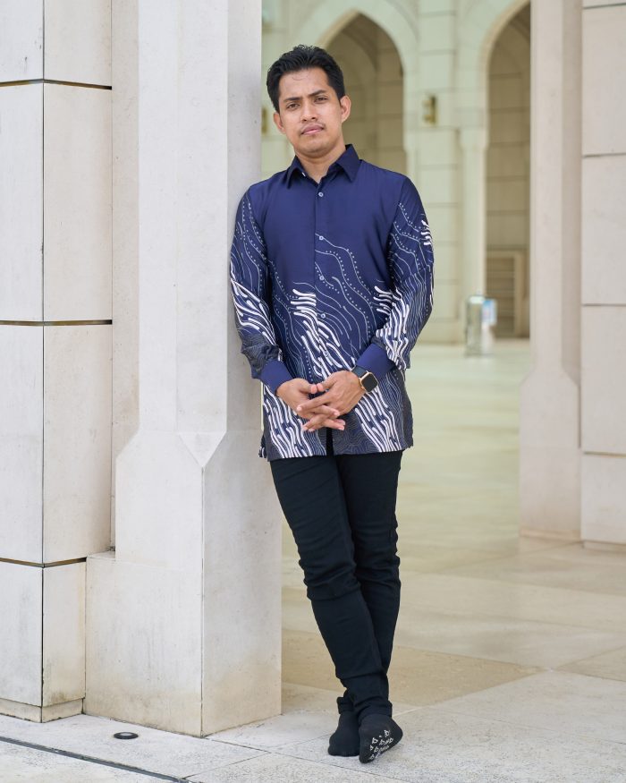 Baju Kemeja Batik Sultan 10.0 - Perdana Deep Blue - Image 3