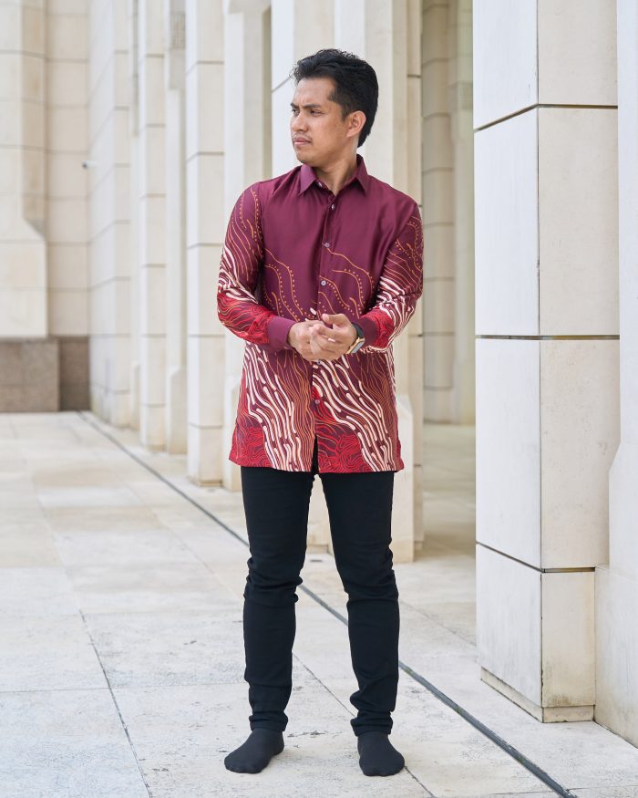 Baju Kemeja Batik Sultan 10.0 - Perdana Merlin Maroon