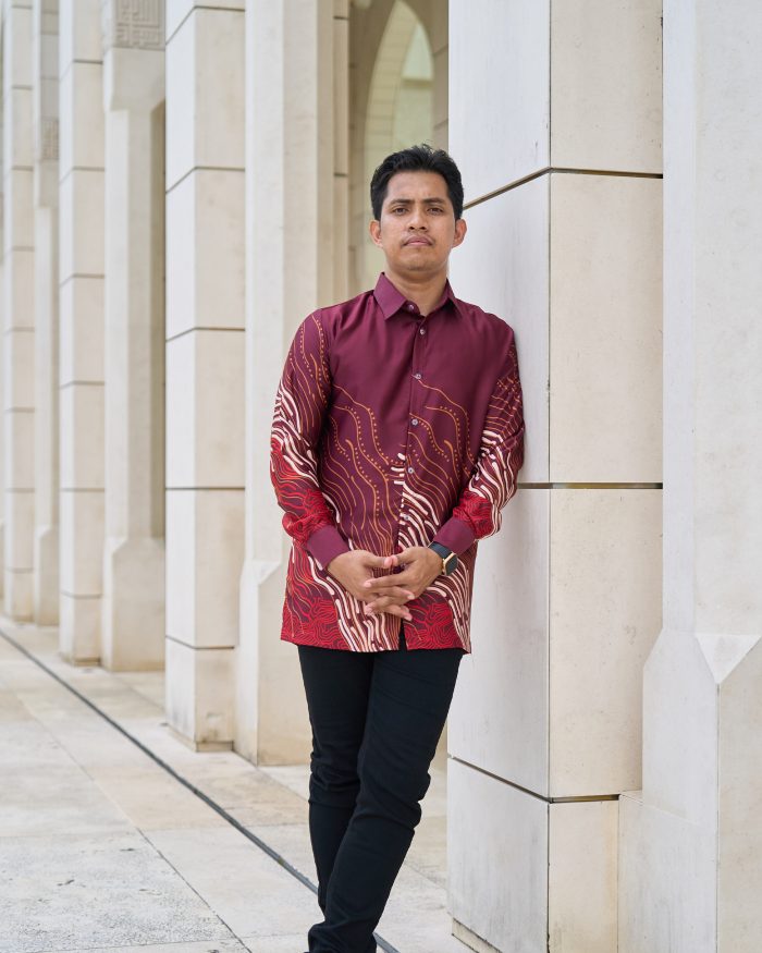 Baju Kemeja Batik Sultan 10.0 - Perdana Merlin Maroon - Image 3