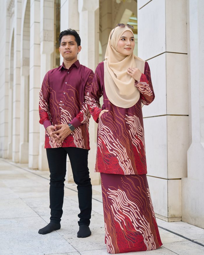 Baju Kemeja Batik Sultan 10.0 - Perdana Merlin Maroon - Image 4