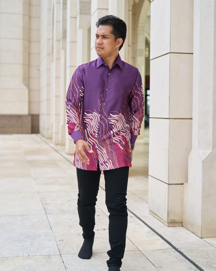 Baju Kemeja Batik Sultan 10.0 - Perdana Violet Purple - Image 2