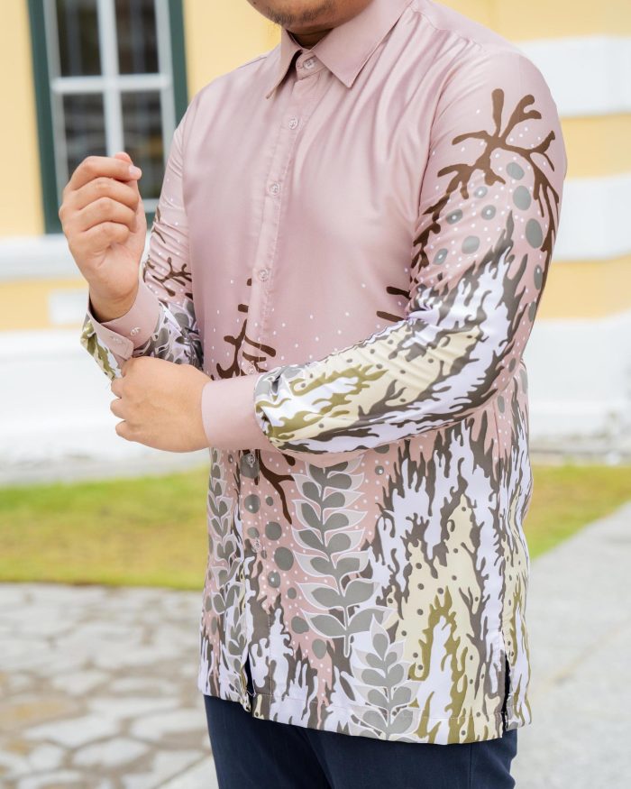 Baju Kemeja Batik Sultan 4.0 - Purnama Caramel Latte - Image 3
