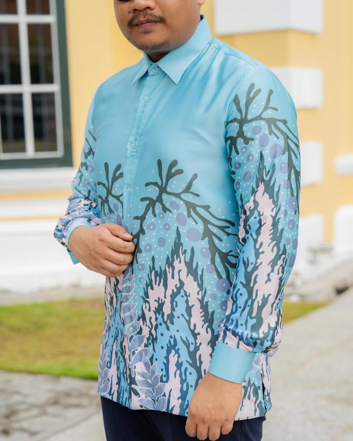 Baju Kemeja Batik Sultan 4.0 - Purnama Maldives Green - Image 3