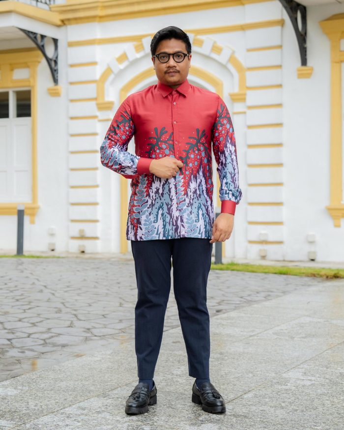 Baju Kemeja Batik Sultan 4.0 - Purnama Merry Maroon