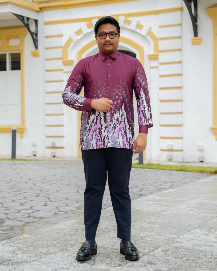 Baju Kemeja Batik Sultan 4.0 - Purnama Purple Plum