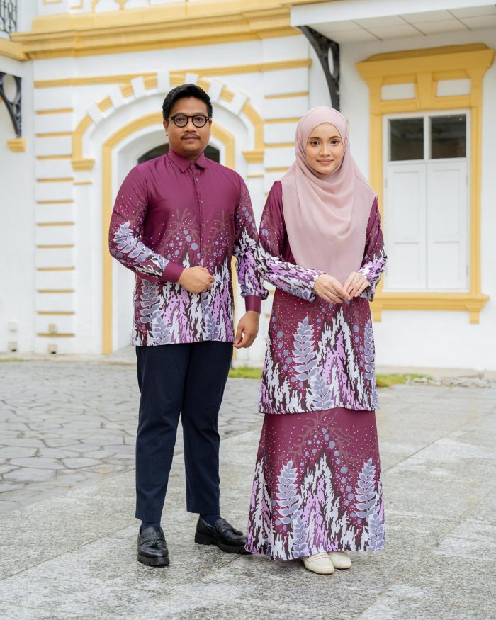 Baju Kemeja Batik Sultan 4.0 - Purnama Purple Plum - Image 4