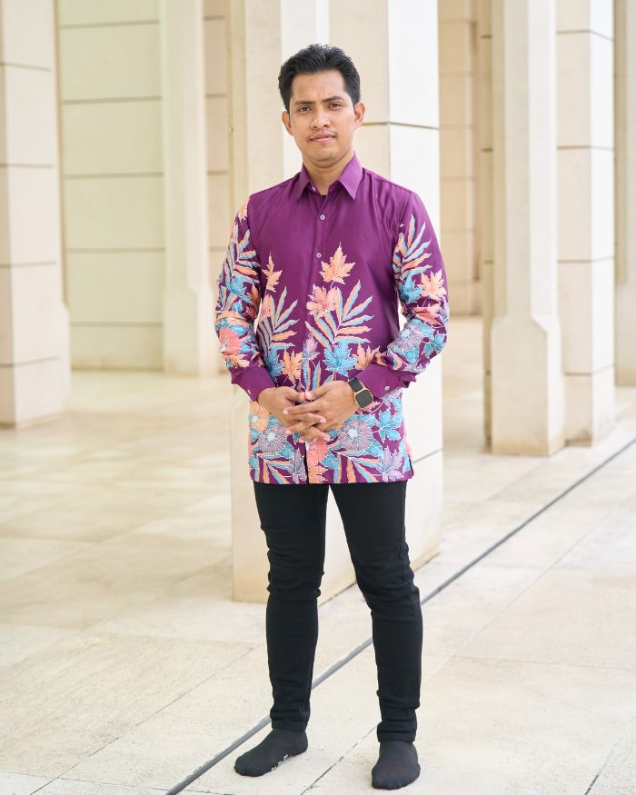 Baju Kemeja Batik Sultan 10.0 - Ratna Orchid Purple - Image 2