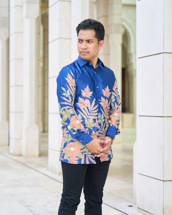 Baju Kemeja Batik Sultan 10.0 - Ratna Savoy Blue - Image 4