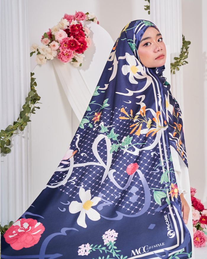 Shawl Khat Palestine MCC Lifestyle X MyCARE - Sapphire Blue