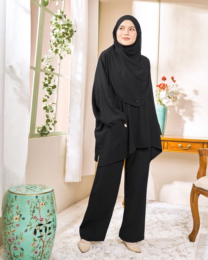 Rayhan Baggy Suit Ironless - Matte Black - Image 3