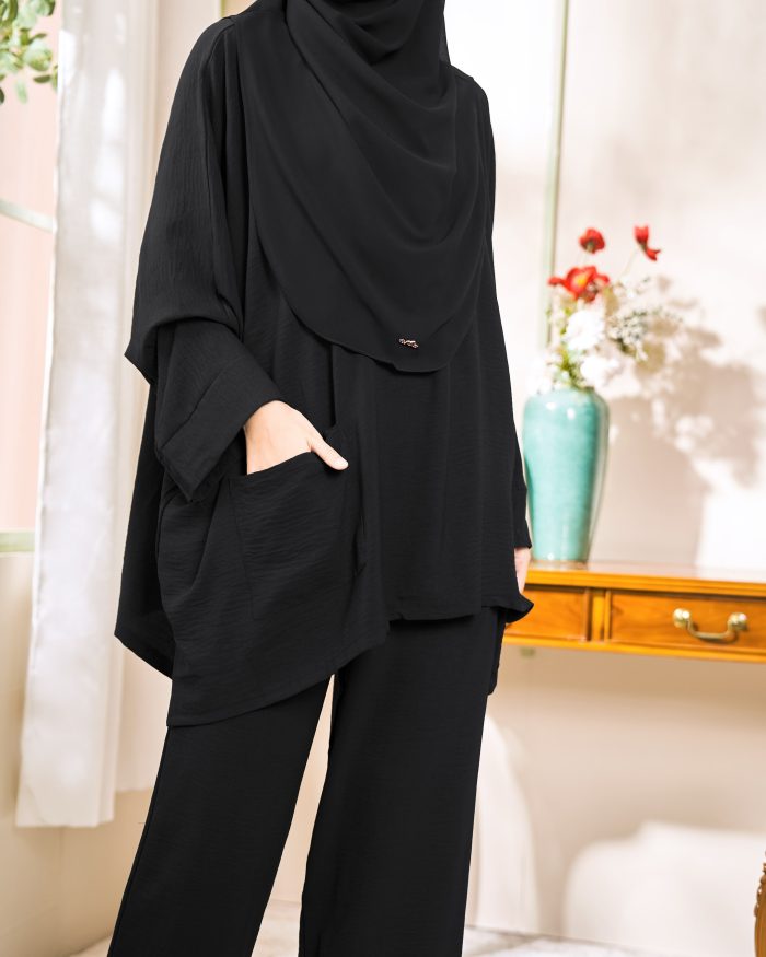 Rayhan Baggy Suit Ironless - Matte Black - Image 4