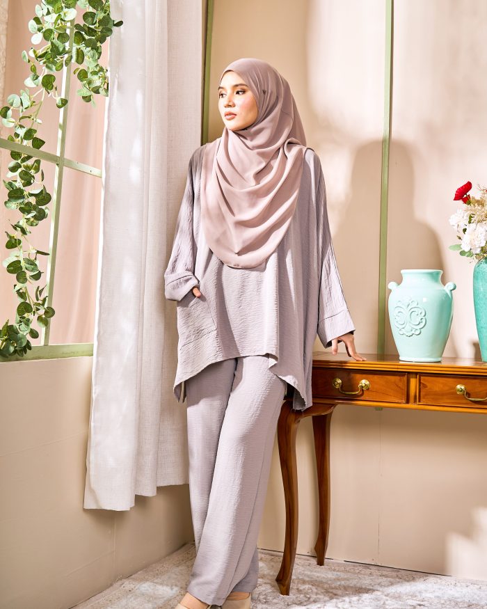 Rayhan Baggy Suit Ironless - Dusty Grey - Image 3