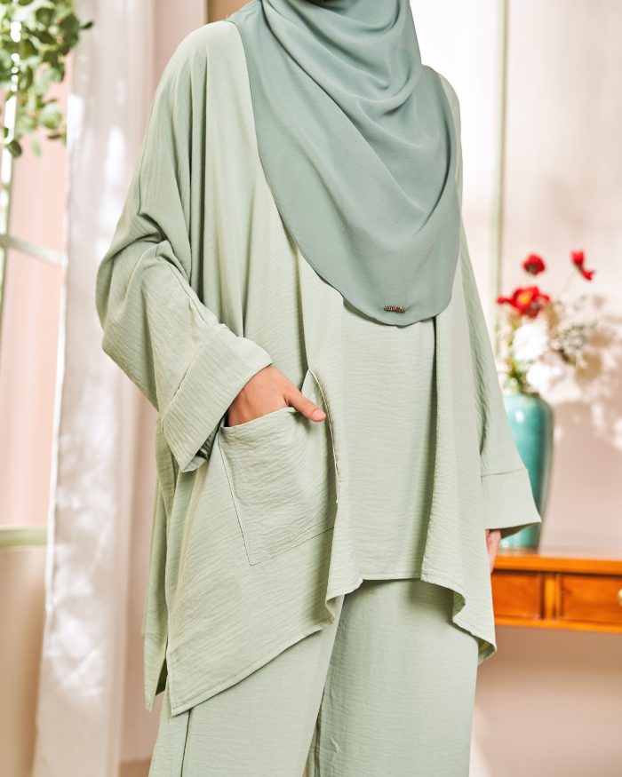 Rayhan Baggy Suit Ironless - Mint Green - Image 5