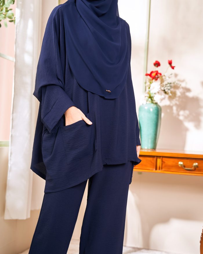 Rayhan Baggy Suit Ironless - Navy Blue - Image 4