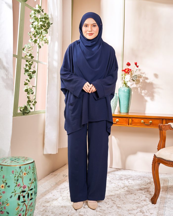 Rayhan Baggy Suit Ironless - Navy Blue - Image 3