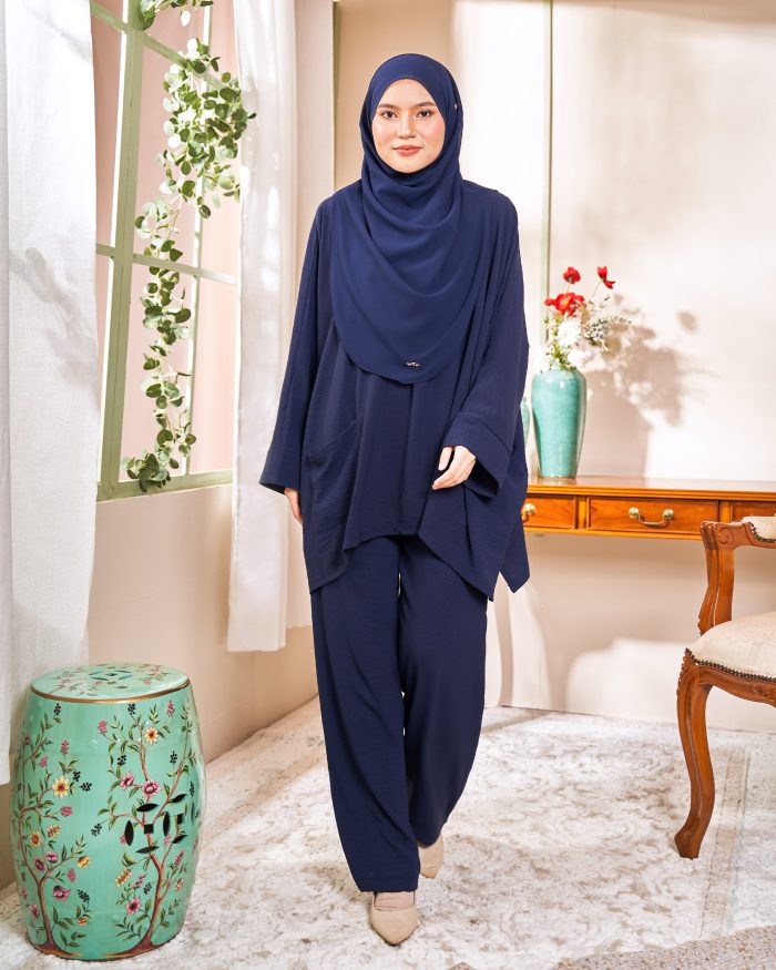 Rayhan Baggy Suit Ironless - Navy Blue