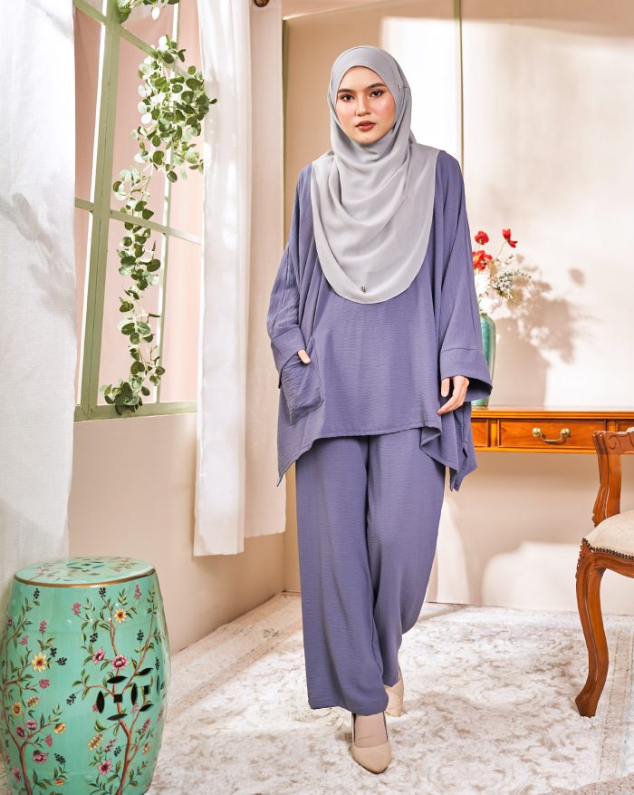 Rayhan Baggy Suit Ironless - Stone Blue - Image 3