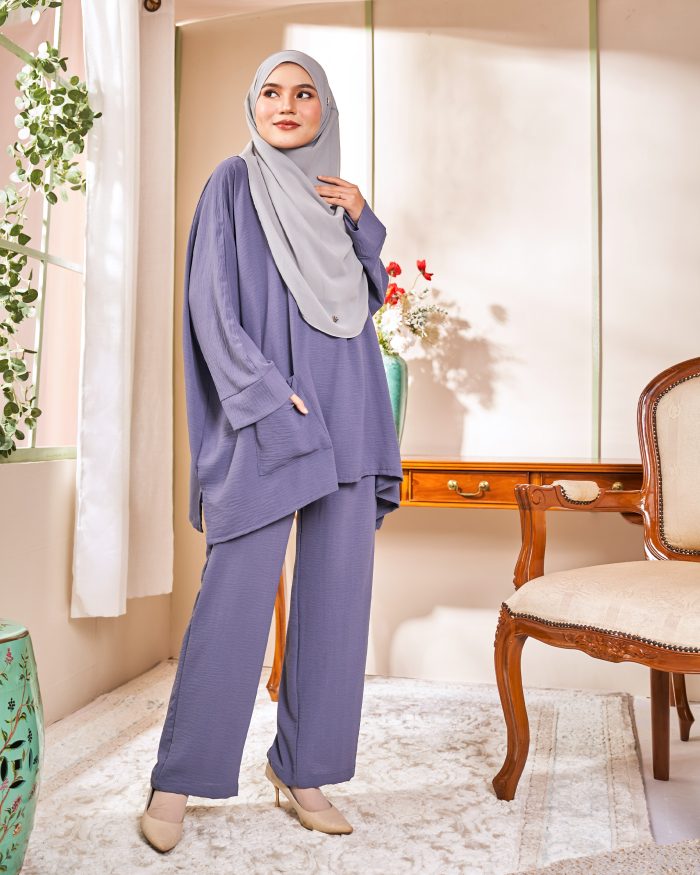 Rayhan Baggy Suit Ironless - Stone Blue - Image 2