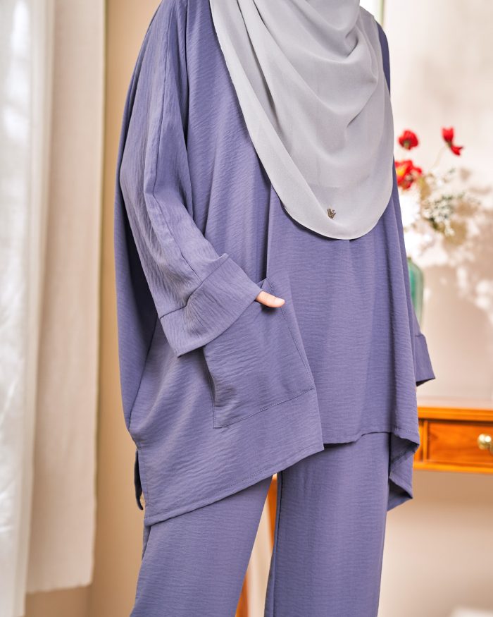 Rayhan Baggy Suit Ironless - Stone Blue - Image 4