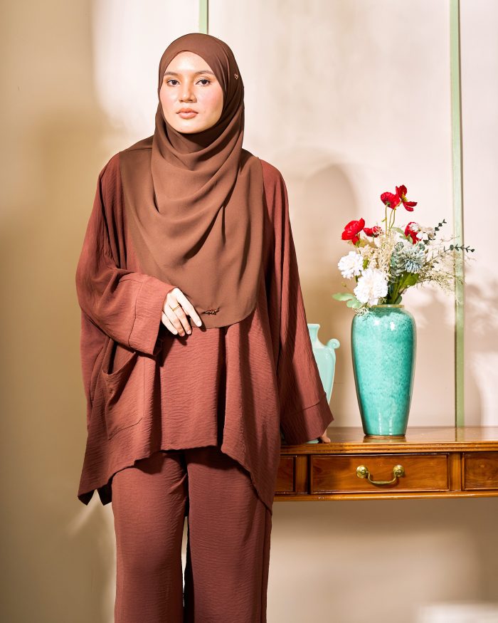 Rayhan Baggy Suit Ironless - Tawny Brown - Image 4