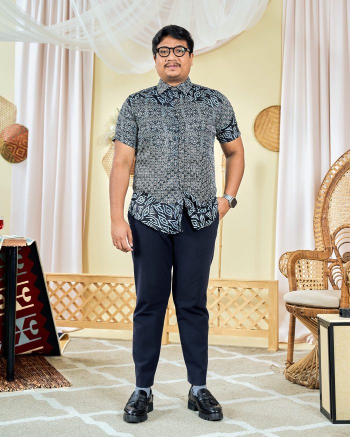 Baju Kemeja Batik Sultan 7.0 - Ansari Pewter Grey