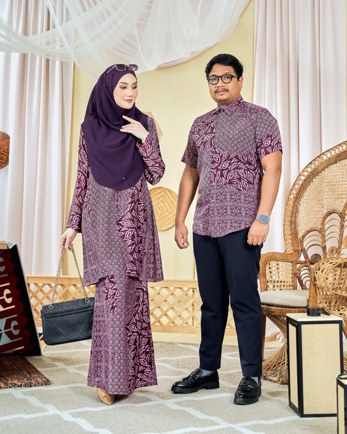 Baju Kemeja Batik Sultan 7.0 - Ansari Plum Violet - Image 6