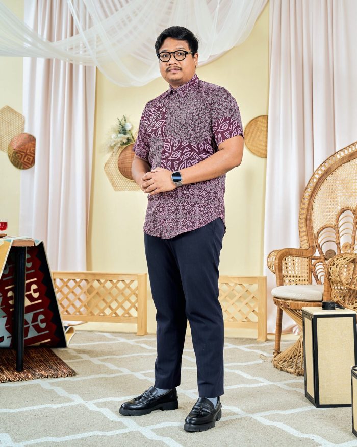 Baju Kemeja Batik Sultan 7.0 - Ansari Plum Violet - Image 3