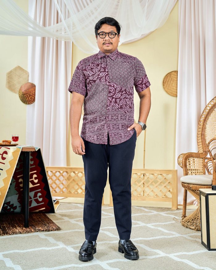 Baju Kemeja Batik Sultan 7.0 - Ansari Plum Violet