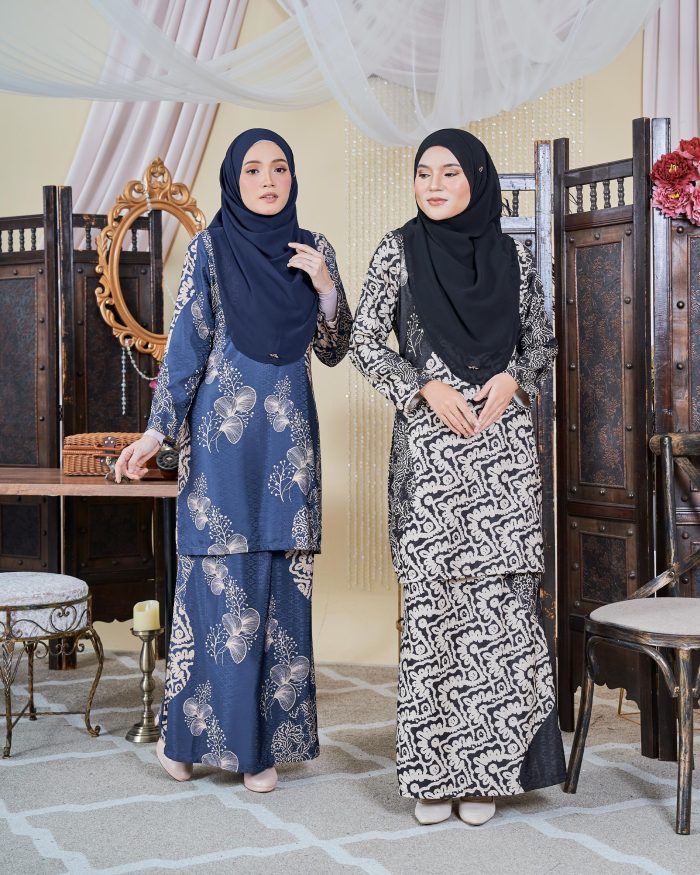 Baju Kurung Moden Batik Sultanah 9.0 - Ara Black - Image 5