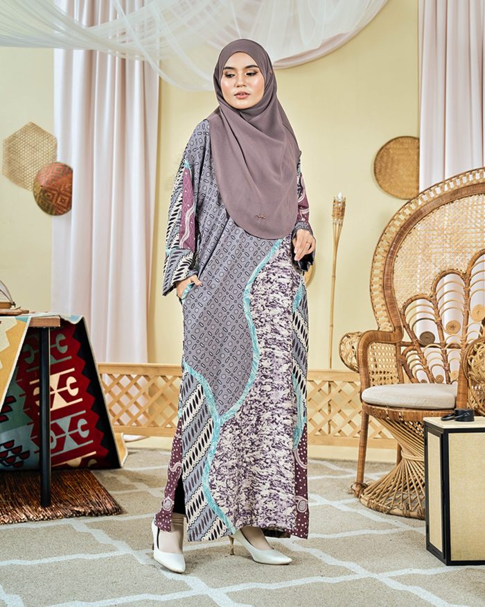 Kaftan Batik Sultanah - Armani Plum Purple