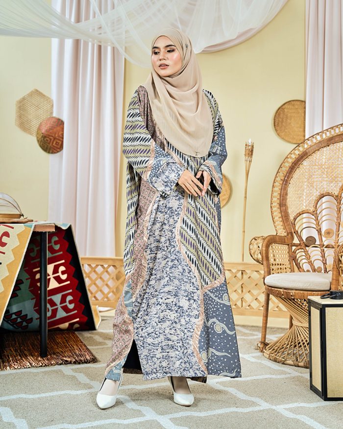 Kaftan Batik Sultanah - Armani Sage Brown