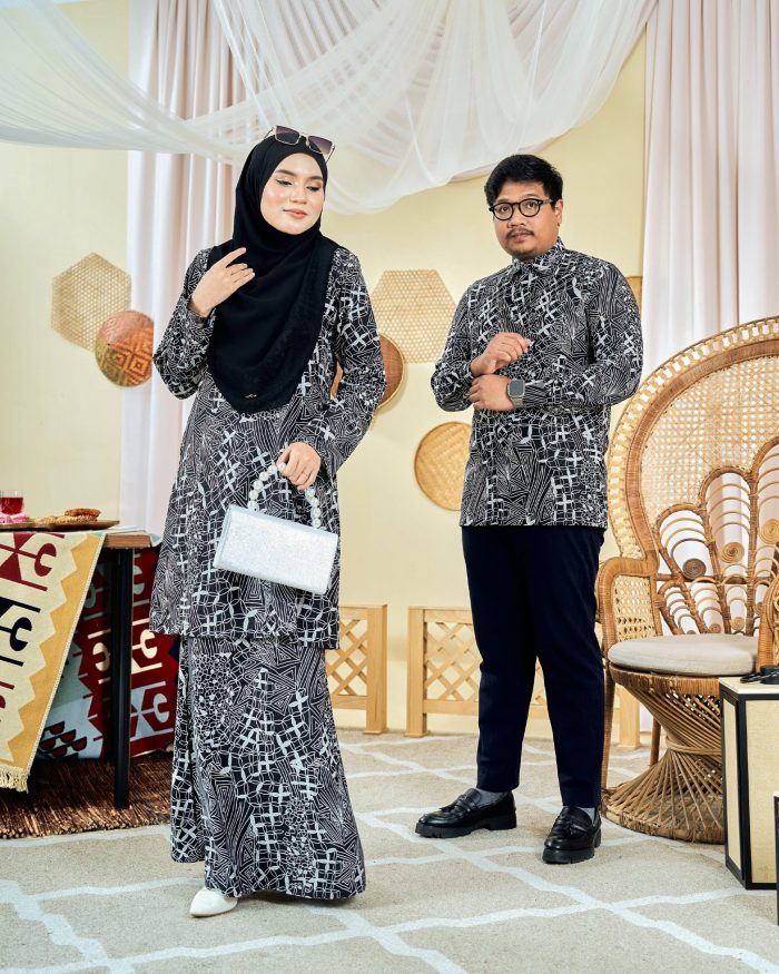 Baju Kemeja Batik Long Sleeve Sultan 7.0 - Azka Matte Black - Image 4