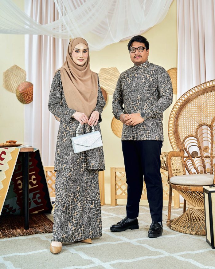 Baju Kemeja Batik Long Sleeve Sultan 7.0 - Azka Olive Green - Image 3
