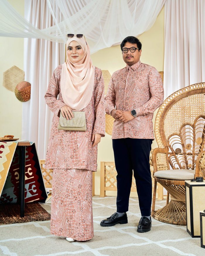 Baju Kemeja Batik Long Sleeve Sultan 7.0 - Azka Sienna Peach - Image 4