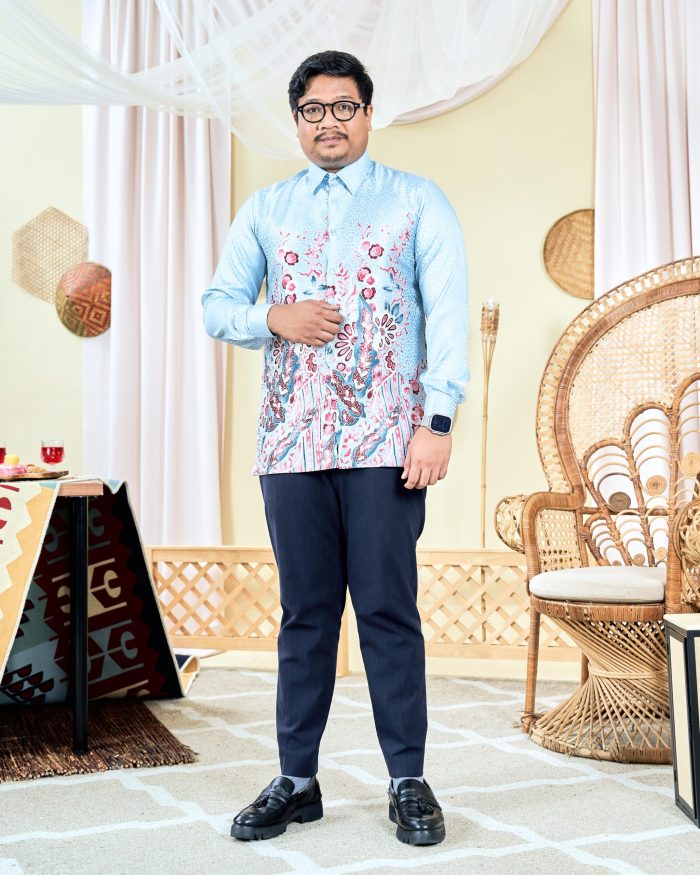 Baju Kemeja Batik Sultan 6.0 - Bentara Baby Blue - Image 3