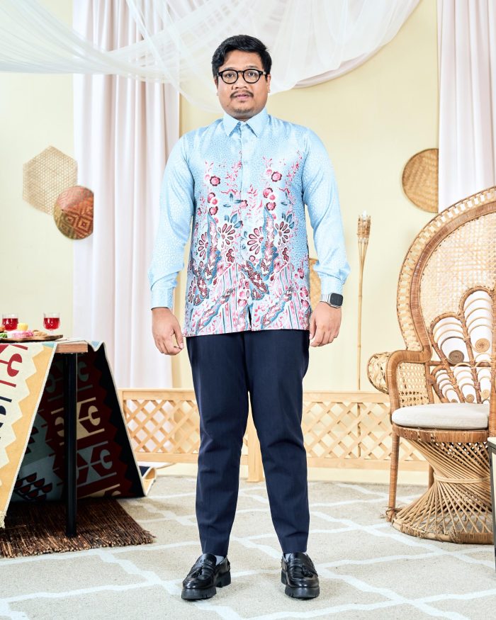 Baju Kemeja Batik Sultan 6.0 - Bentara Baby Blue