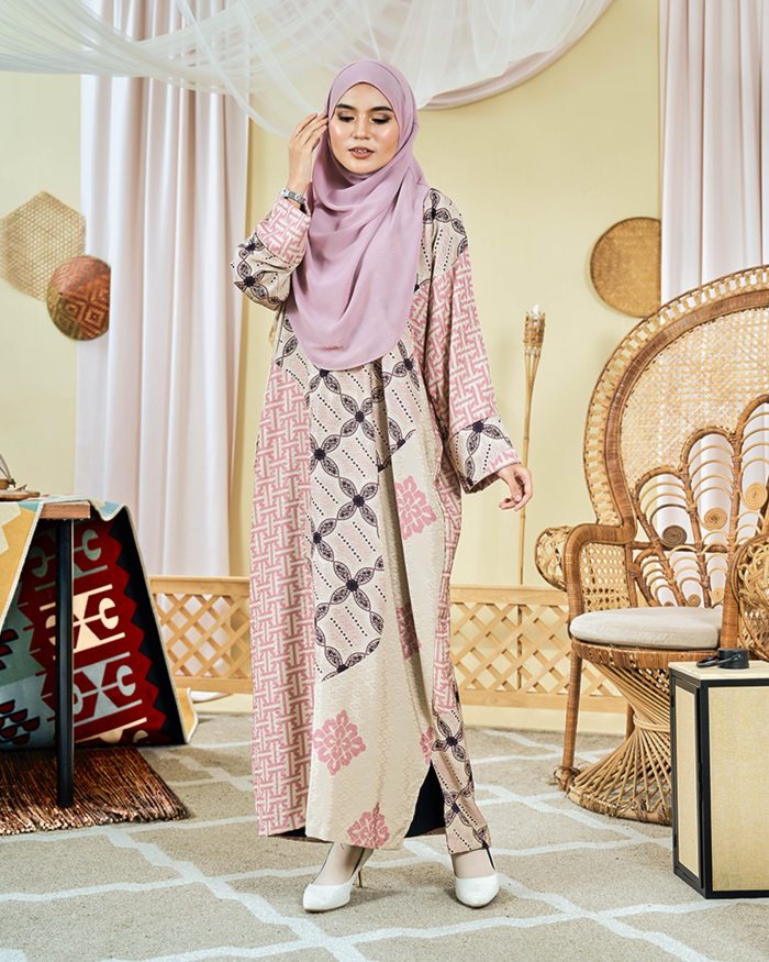 Kaftan Batik Sultanah - Kartika Blush Pink