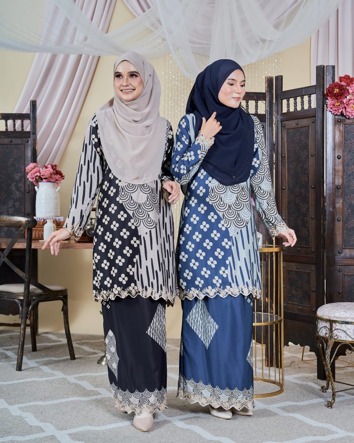 Baju Kurung Moden Sulam Batik Sultanah 9.0 - Embun Mulberry Purple - Image 6